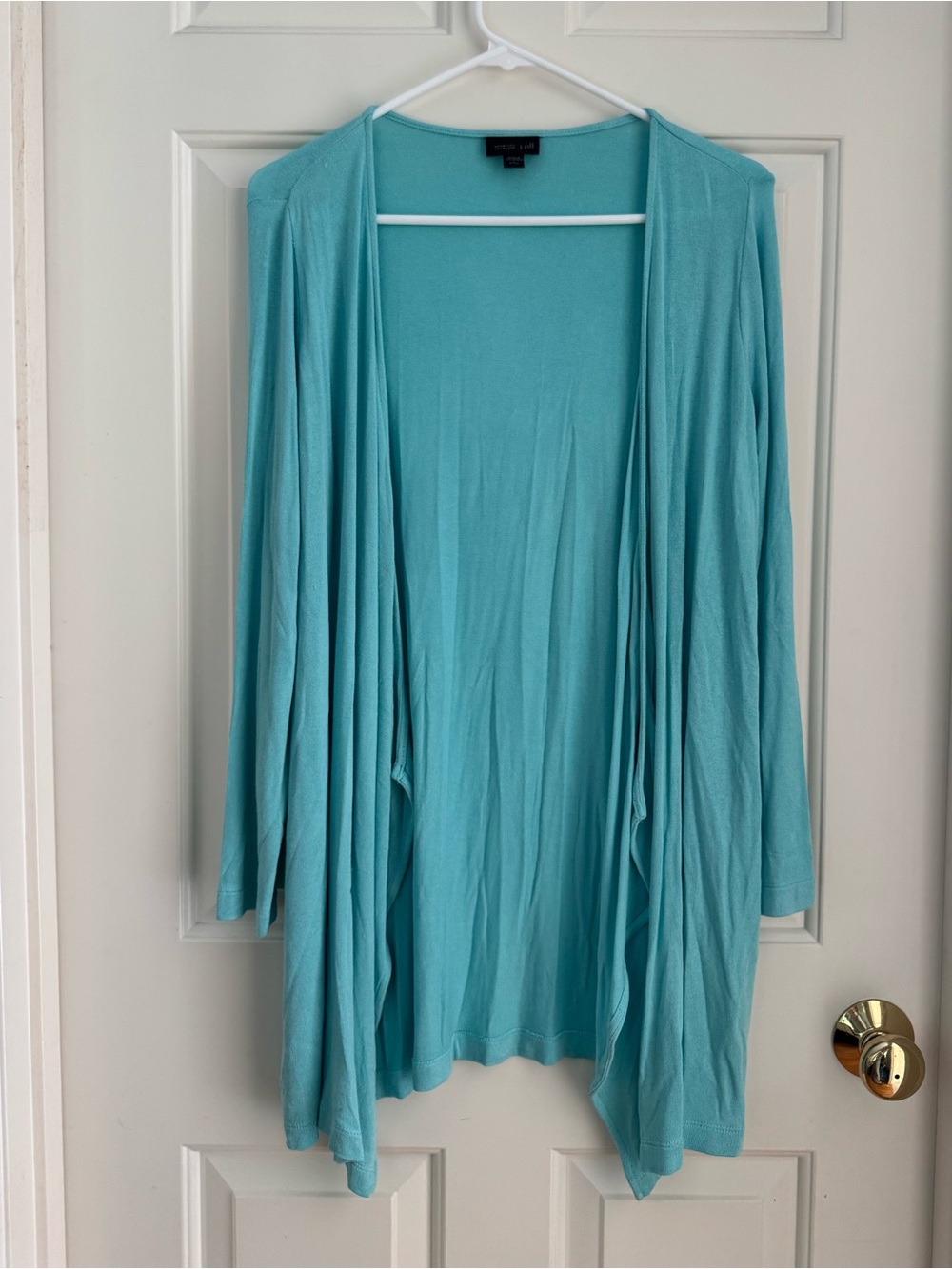 J. Jill Wearever Blue Knit Cardigan